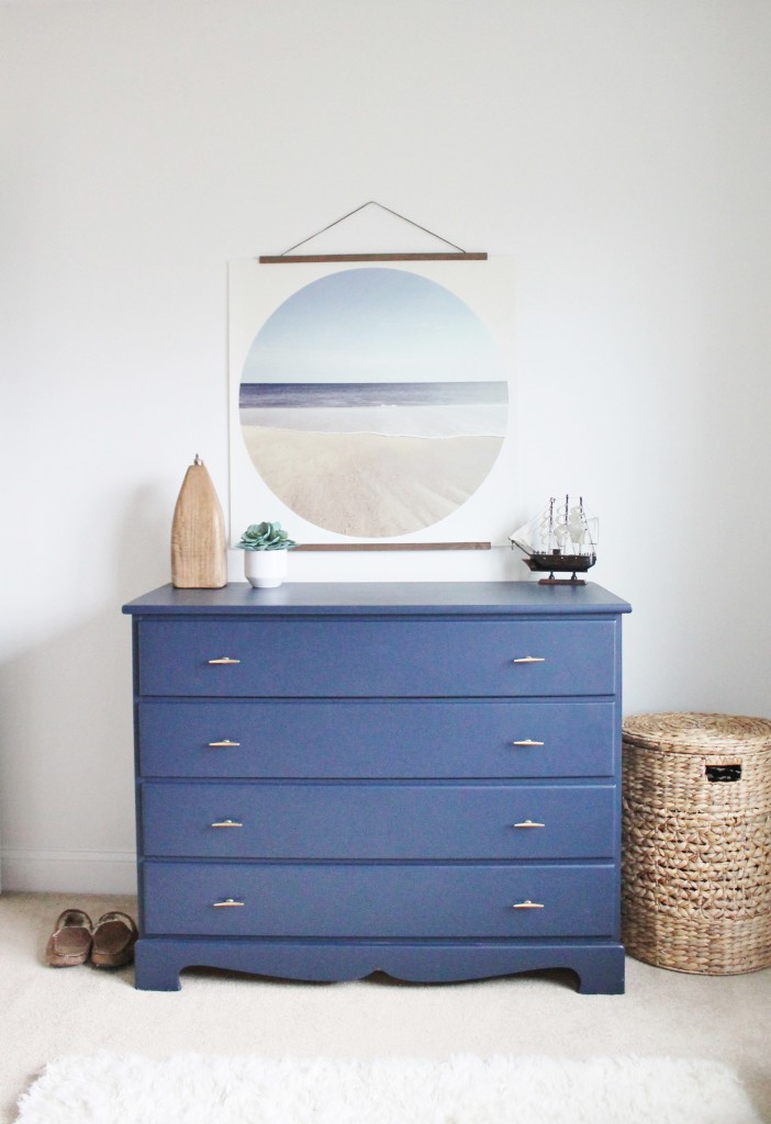 Navy dresser and store nightstand