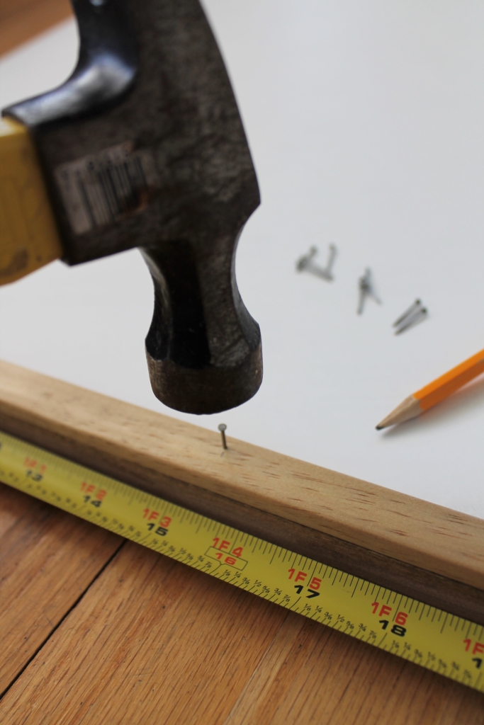 Easy DIY Frame With Large Photo-Use Small Nails To Secure