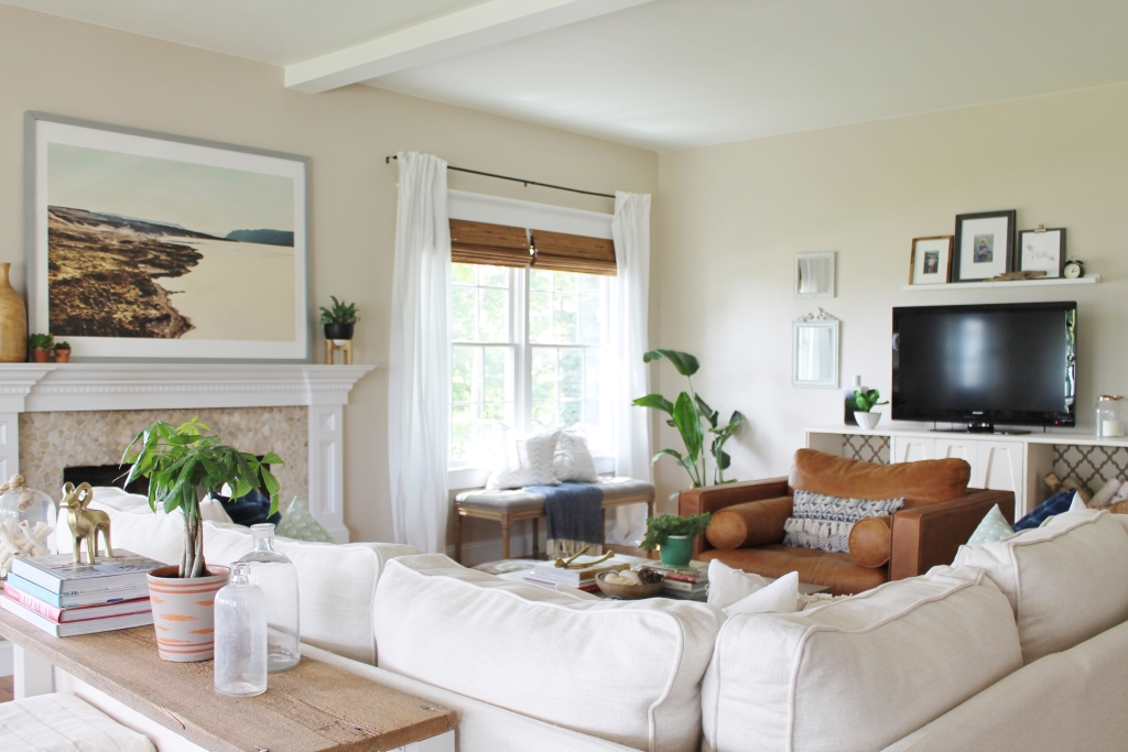 Summer Family Room-Minted Art-Leather Chair from Articel & Ikea Sectional