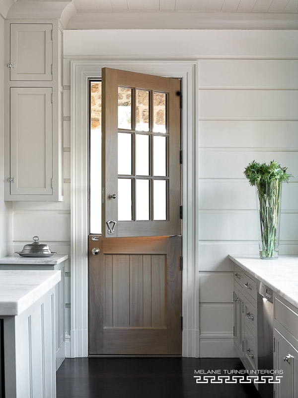 Gray Wash Dutch Door - Melanie Turner Interiors