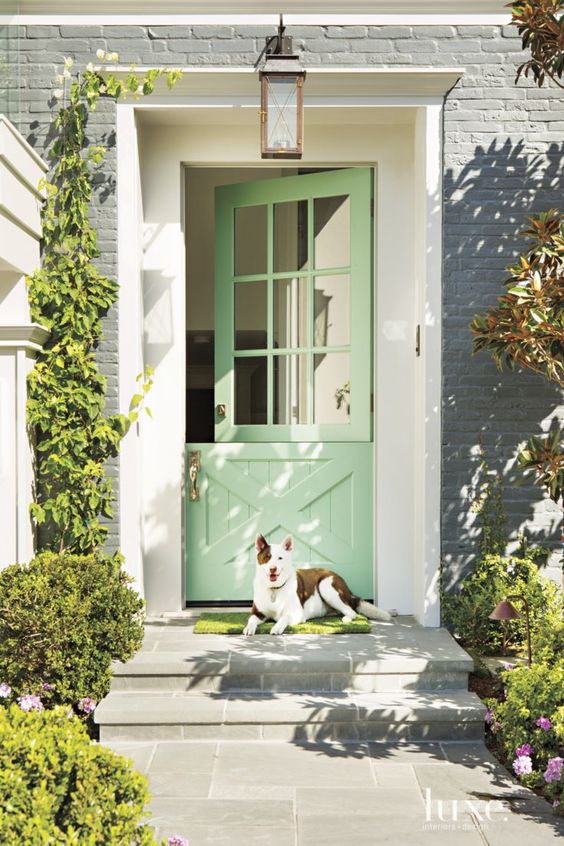 Sea Foam Barn Doors - Luxe Interiors + Design