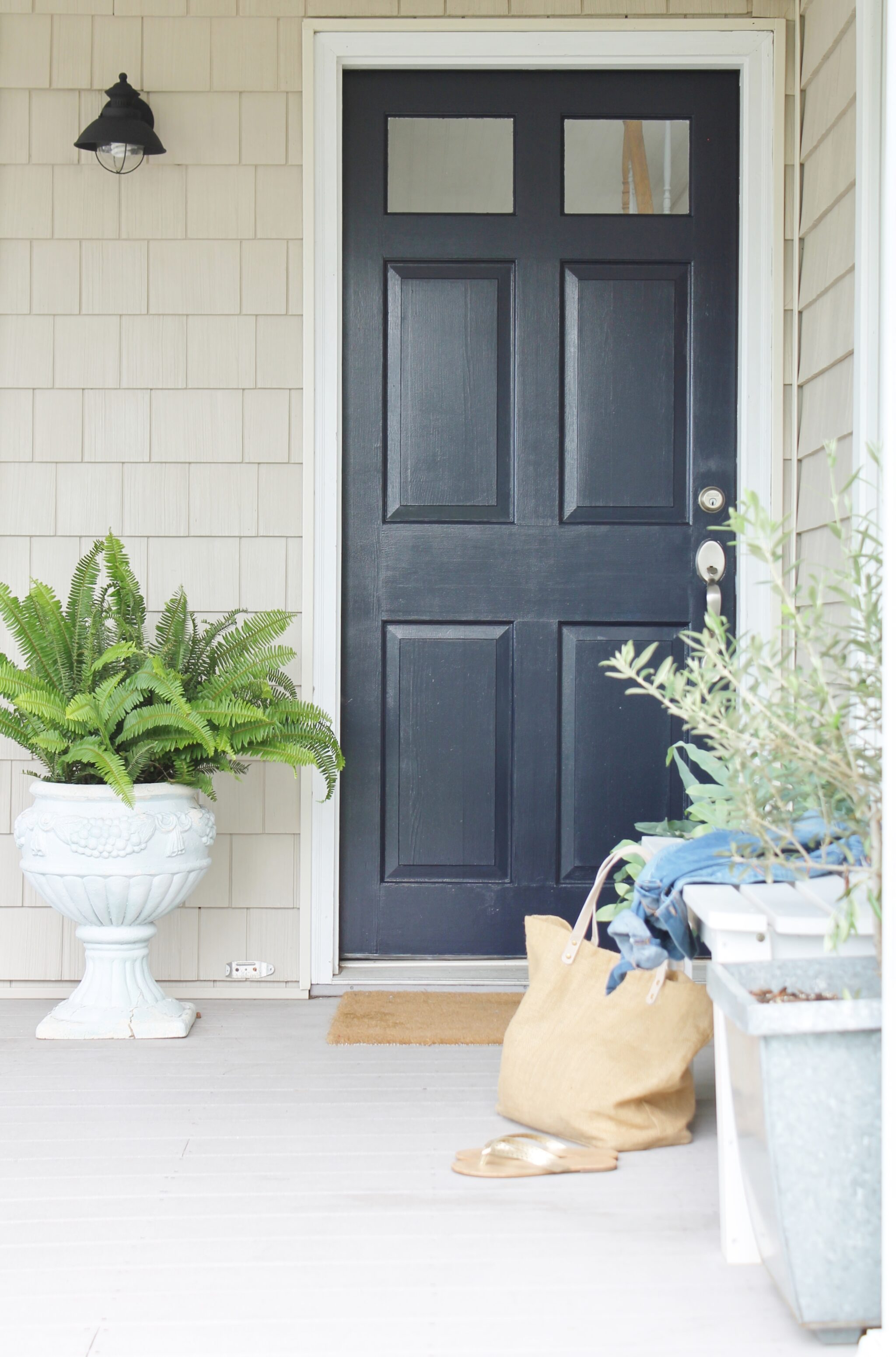 Front Door Makeover-Sherwin-Williams Anchors Aweigh, Deep ...