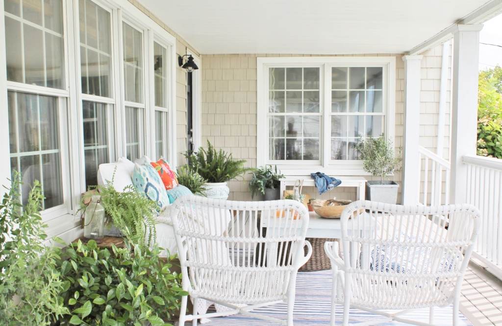 Front Door Makeover-Sherwin-Williams Anchors Aweigh & Front Porch Summer Updates