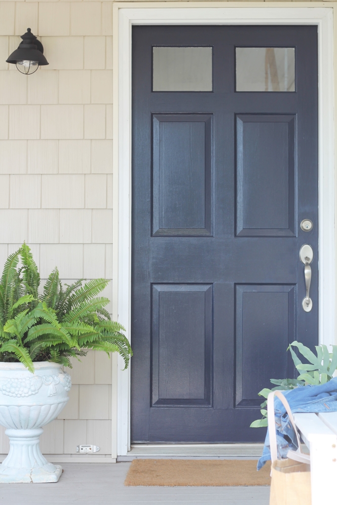 New Front Door-Deep Dark Navy-Sherwin Williams Anchors Aweigh