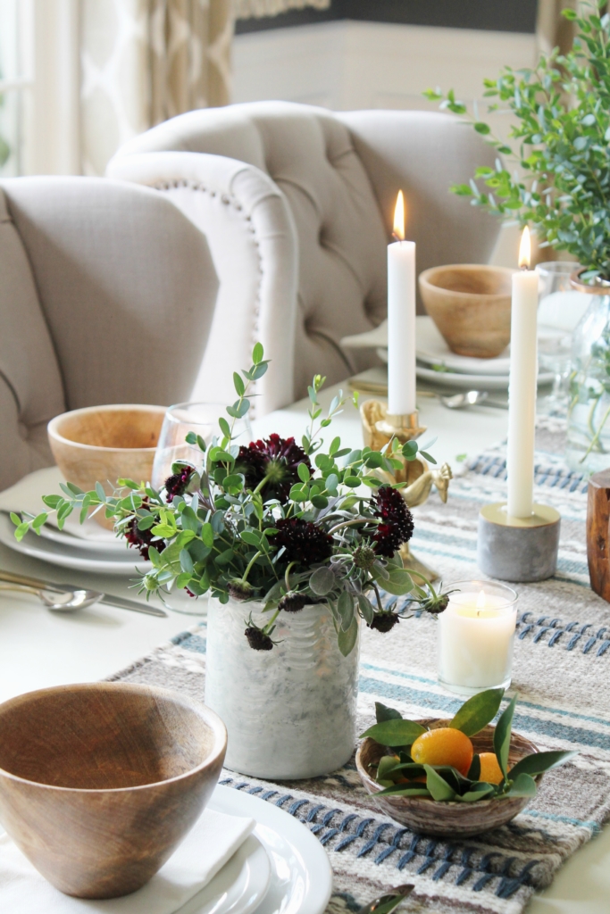 Cozy, Rustic + Modern Fall Dining Room Tour + Tablescape-City Farmhouse