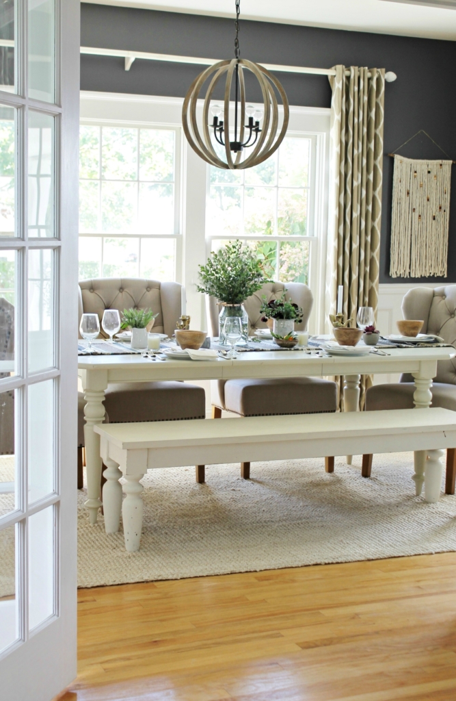 Fall Dining Room With Birch Lane Chandelier