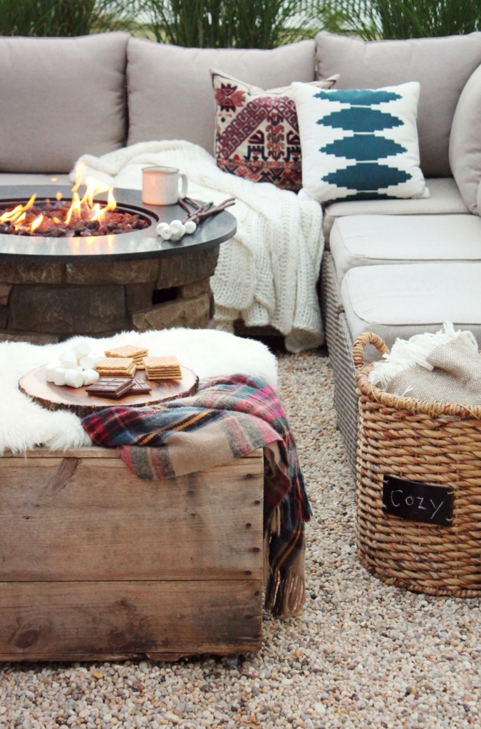 Cozy Fall OUtdoor Space With Starbucks® + Target