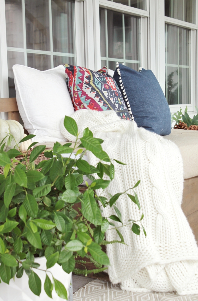 farmhouse-fall-porch-cozy-details-ferns-gardenia-plants