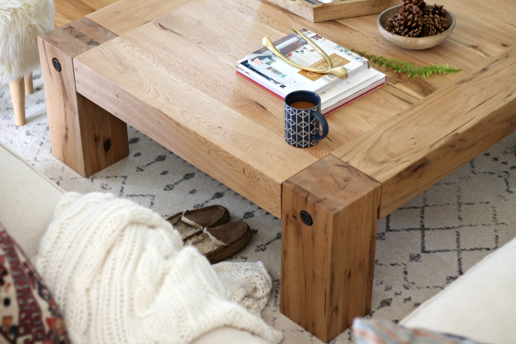 Modern Farmhouse Fall Family Room Tour-Industry West Coffee Table