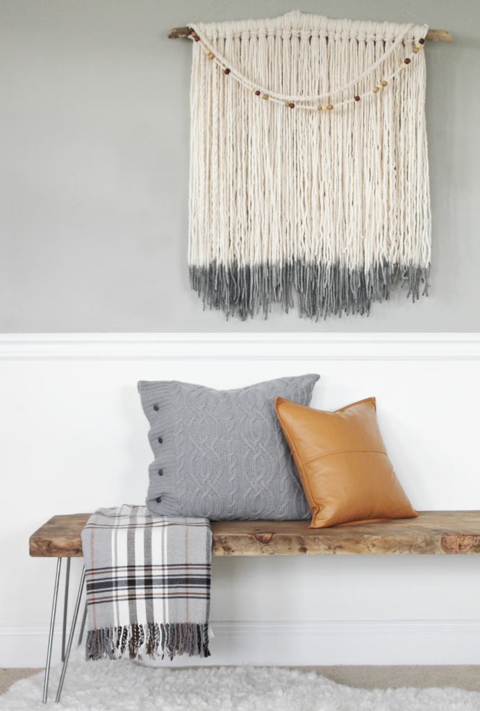 The Easiest DIY LIve Edge Bench With Hair Pins Legs. Mid-Century Modern, Rustic Bedroom Bench