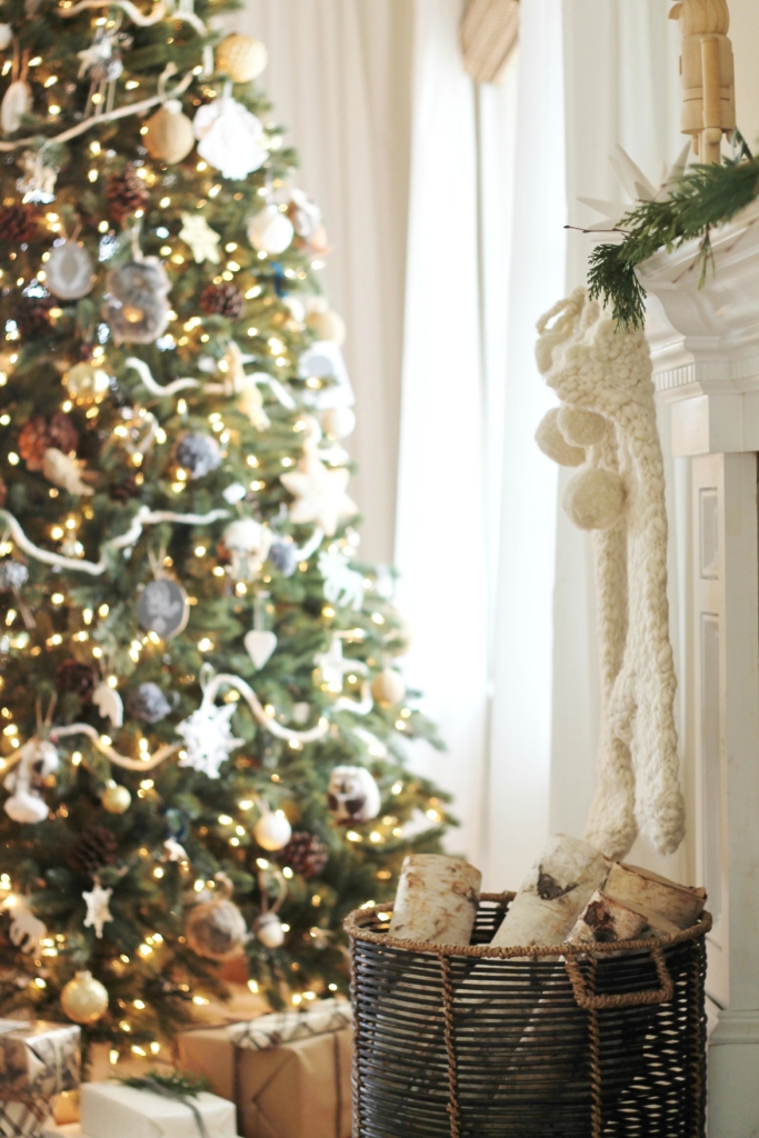 Cozy + Casual Modern Farmhouse Christmas Tour-Pottery Barn Knit Stockings