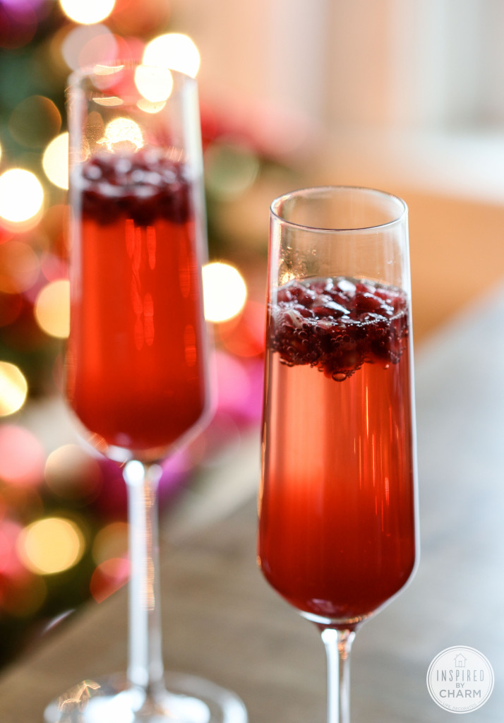 Best Holiday Recipes - Sparkling Pomegranate Cocktail - Inspired by Charm