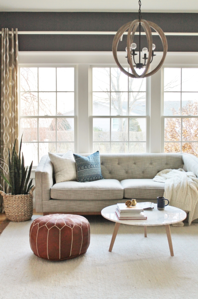 City Farmhouse Den Reveal Pre Paint-Linen Modern Sofa from Article