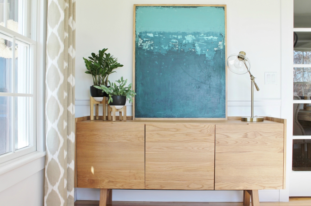 City Farmhouse MId-Century Sideboard , New Den and Abstract Art