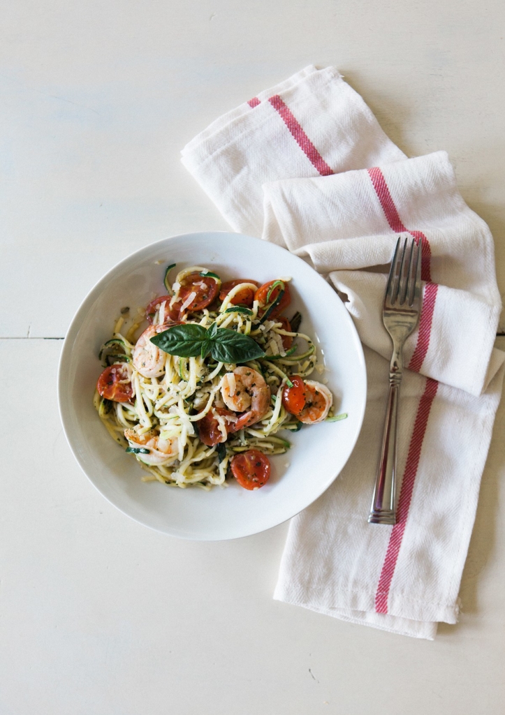 Garlic Shrimp With Pesto Noddles-Jessica Brigham