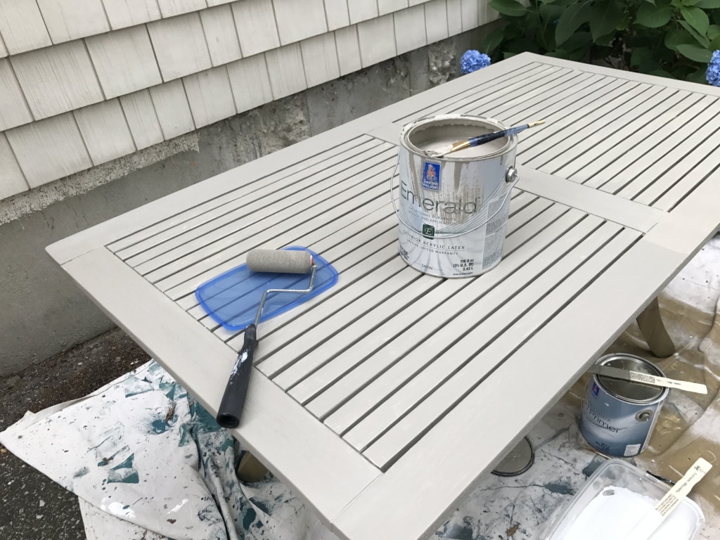 Classic Nantucket Dining Table Makeover & Video. Felted Wool By Sherwin-Williams. Pea Gravel Patio With A Casual & Classic Look. Modern Wicker Dining Chairs. DIY Garden