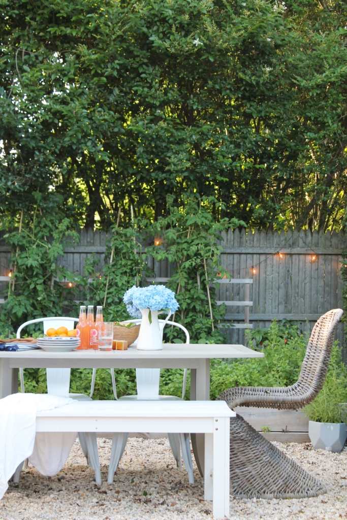 Classic Nantucket Dining Table Makeover & Video. Felted Wool By Sherwin-Williams. Pea Gravel Patio With A Casual & Classic Look. Modern Wicker Dining Chairs. DIY Garden