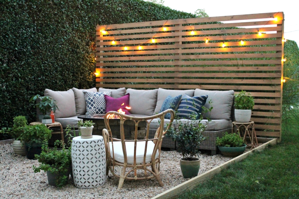 New Modern Rustic Outdoor Privacy Screen + The Rest Of My Patio