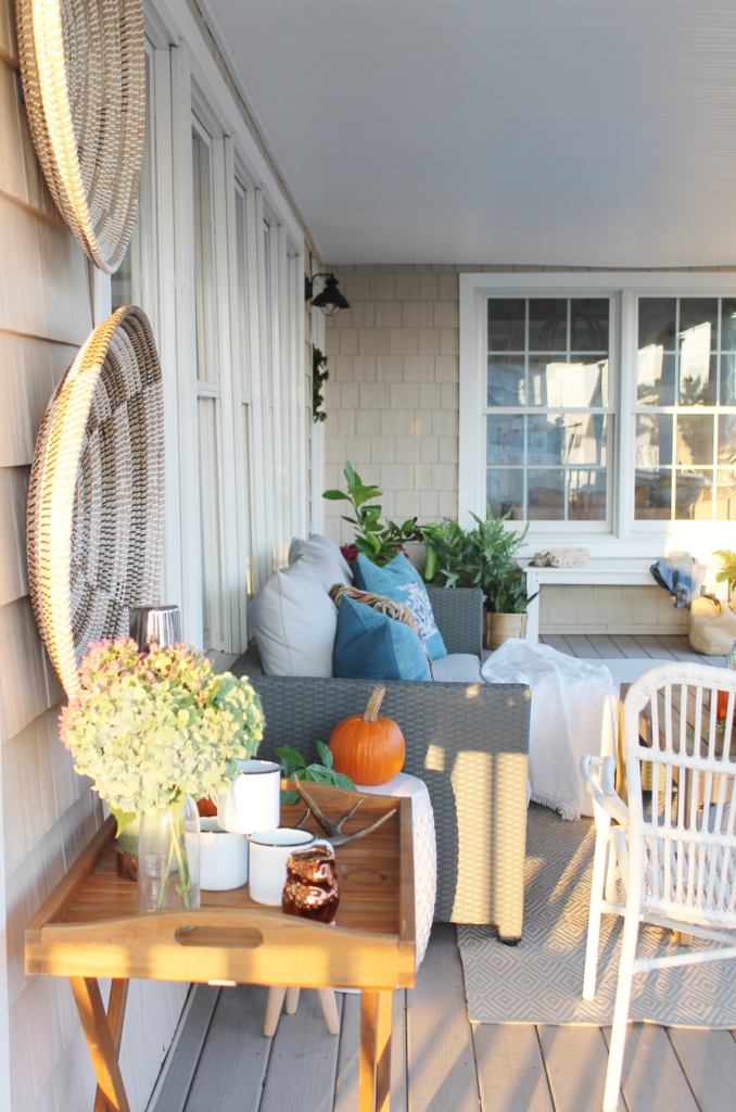 Casual Fall Front Porch With Indigo + Orange - City Farmhouse by ...