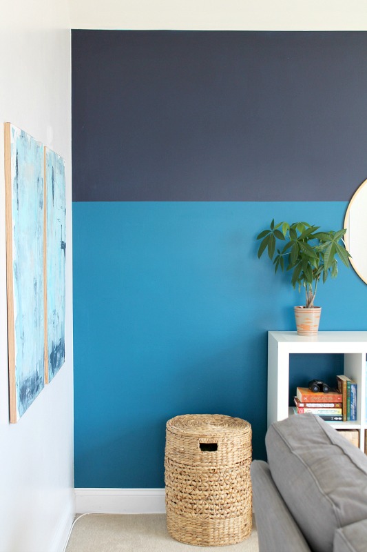 Sherwin-Williams Color of the Year, Playroom Makeover + Modern Color Blocked Wall With Sherwin-Williams