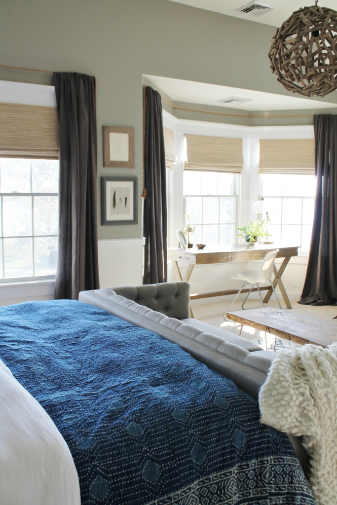 Master Bedroom Window Makeover-Bringing the outside in with natural shades from LEVOLOR-Island Breeze