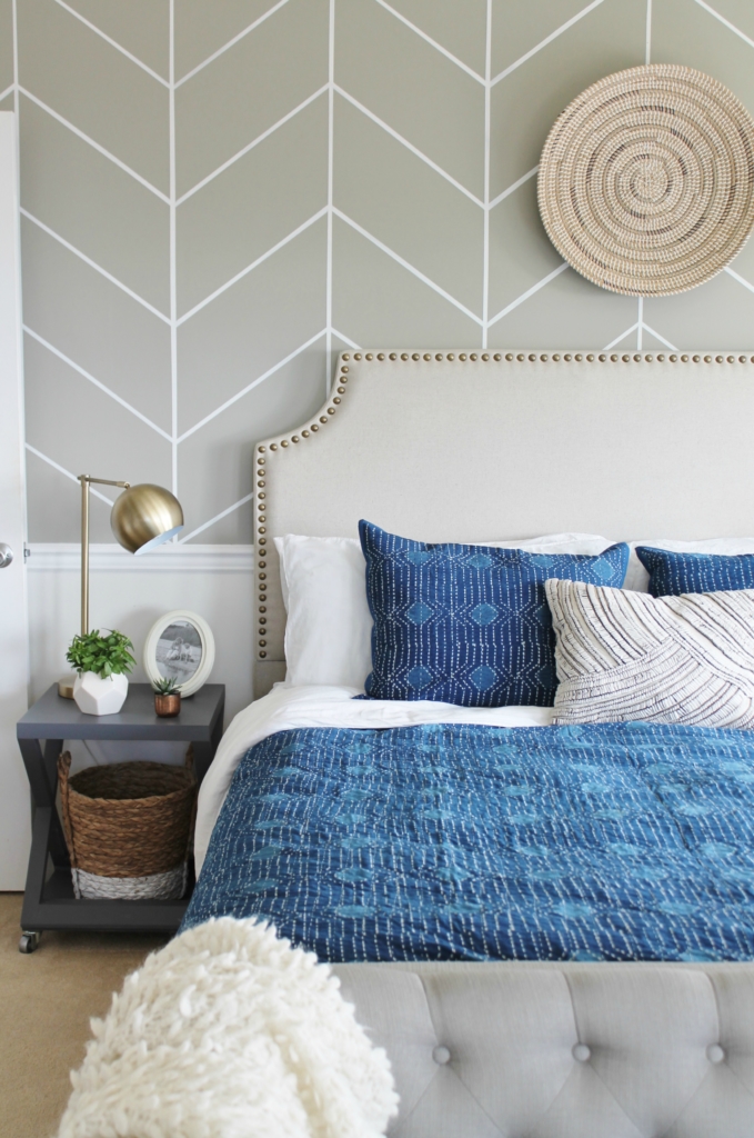 Master Bedroom Makeover-Mixing It Up With Indigo-Annie Selke Bedding + Rug-Resist Indigo Dot Bedding + Teca Dash & Albert Rug-Goa Pillow + Mara Throw-Pine Cone Hill + Dash & Albert