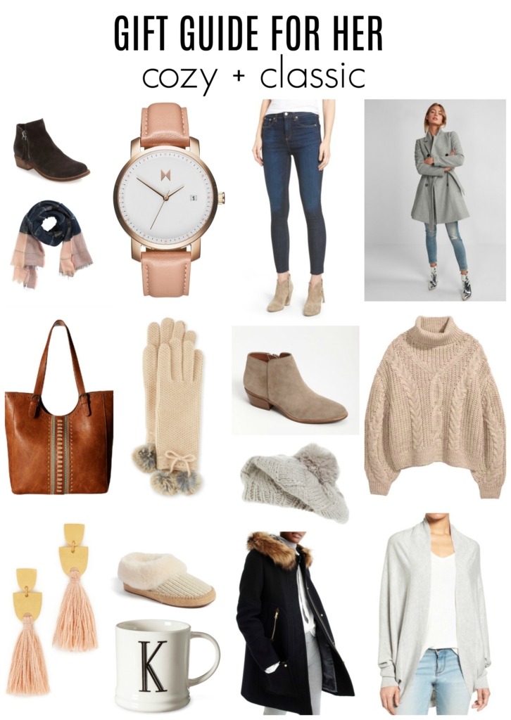 Gift Guide For Her- Cozy + Classic