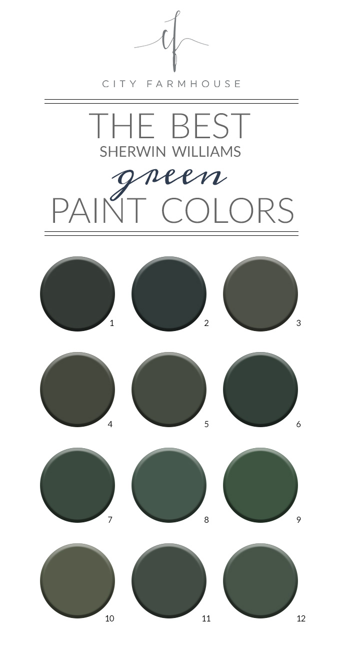 The Best Sherwin-Williams Green Paint Colors + Credenza Update - City ...