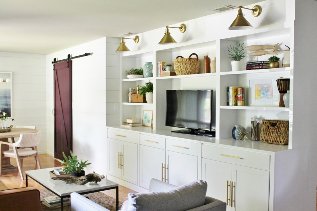 Bhg Makeover: Diy Custom Built-In Wall Unit - City Farmhouse By Jennifer  O'Brien