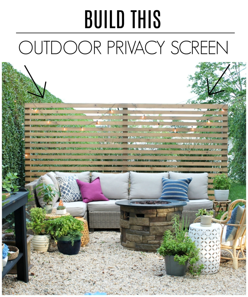 Modern Wood Slatted Outdoor Privacy Screen Details On How To Build