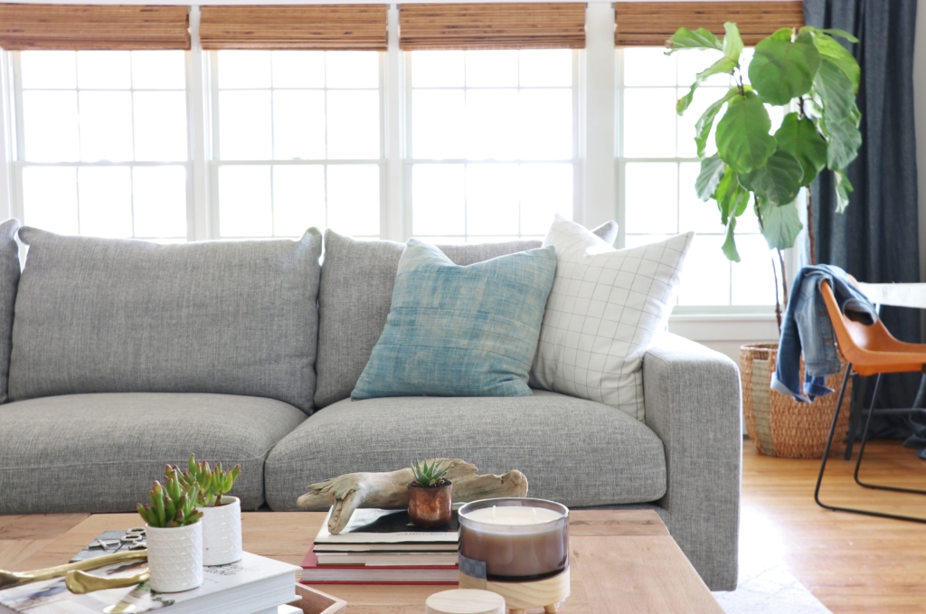 My New Sloan Sectional Finally Revealed from Interior Define. Pebble Weave in Dove.