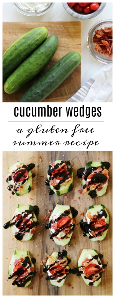 Cucumber Wedges-If you like a good Wedge Salad you will love this recipe. Light simple, summer recipe that is also gluten free.