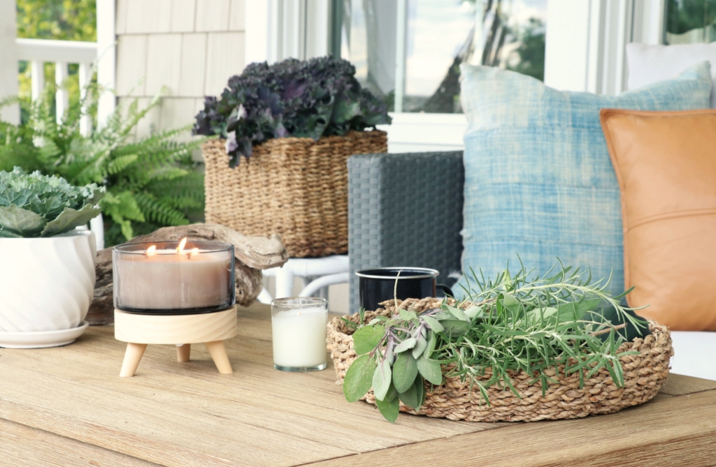 Natural + Neutral Fall Porch With Cozy Textures