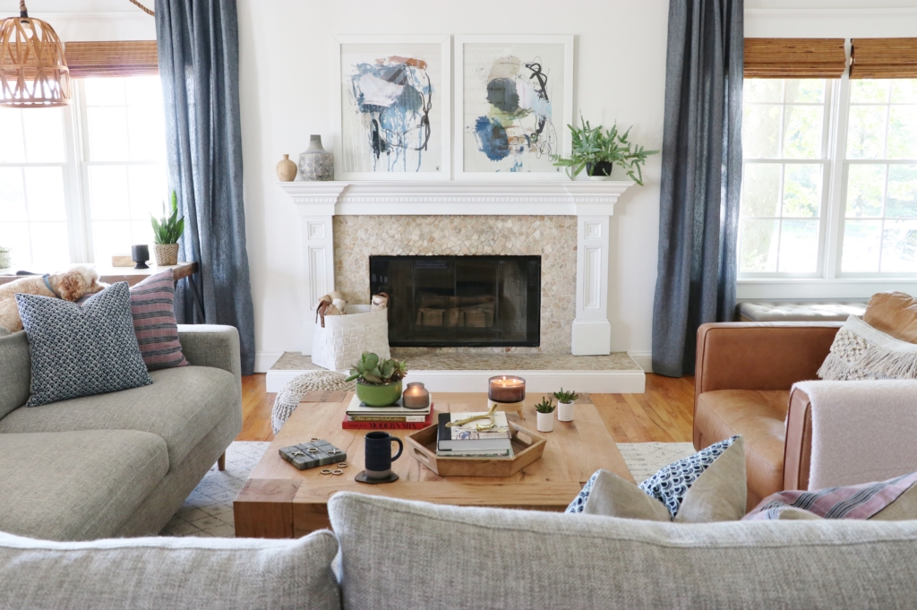 Fall Family Room Tour: Earthy Coastal