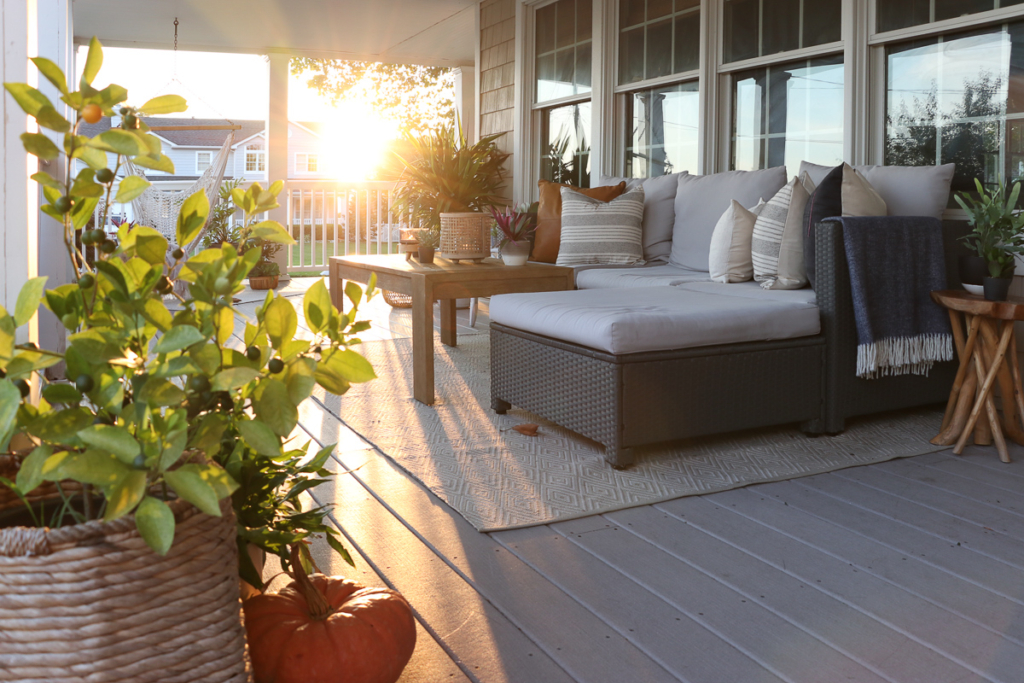 Casual + Cozy Fall Front Porch