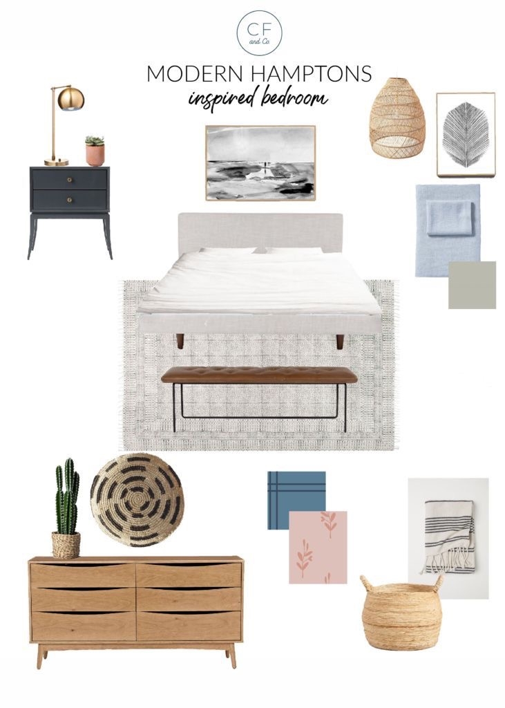 Casual Hamptons Bedroom Reveal-The Look For Less