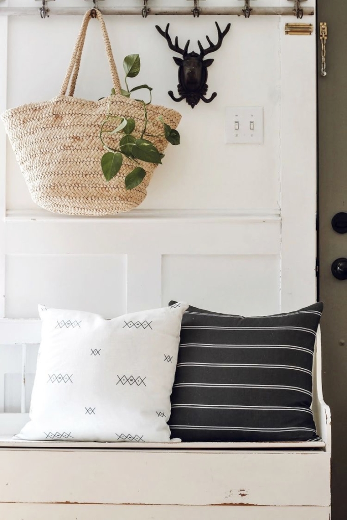 City Farmhouse and Co. Linen Pillows-The Wicker House. Hopkins + Surfside Stripe-The Montauk Collection