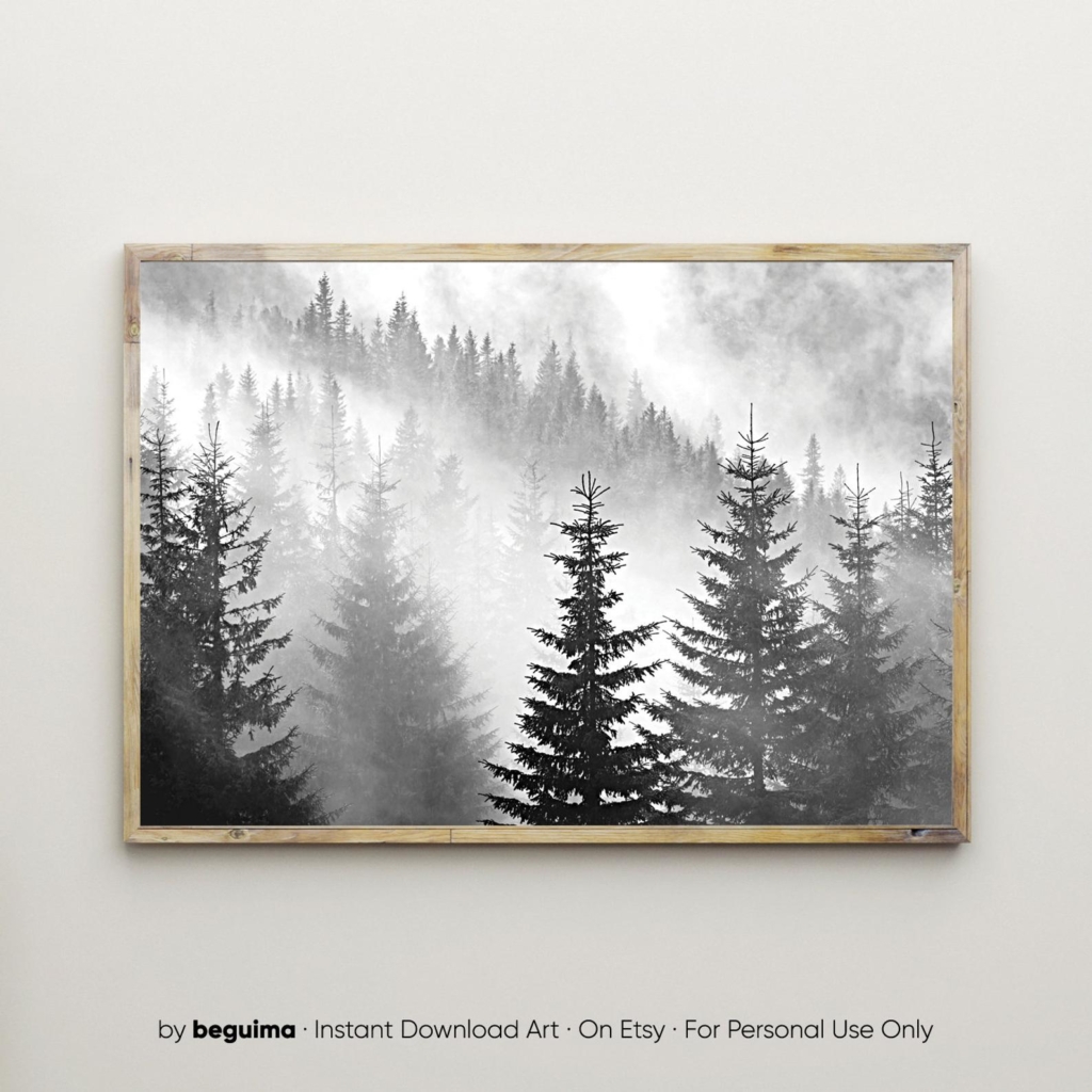Forest Winter Print-Begima Etsy