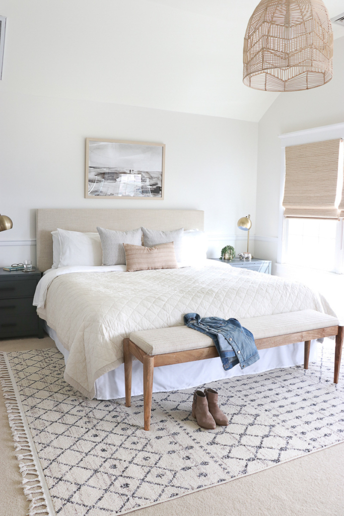 City Farmhouse Master Bedroom. Casual Hamptons Inspired