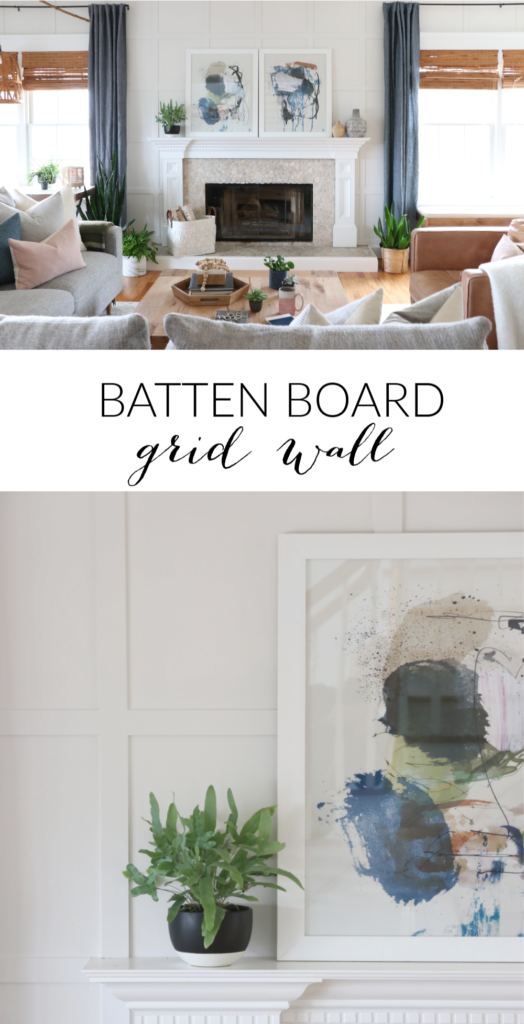 Batten Board Square Grid Wall-City Farmhouse