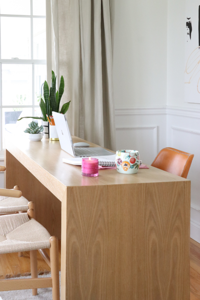 City Farmhouse-Parson Writing Desk in White Oak