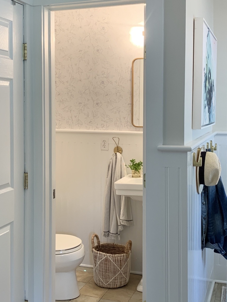 Botanical Bathroom Makeover + The Best Removable Wallpaper-Livettes