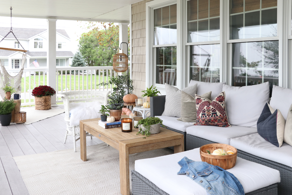 Cozy Coastal Inspired Fall Farmhouse Porch-Part 2