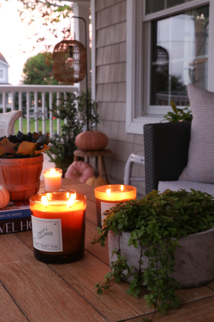 Candlelight Outdoor Tour-Fall Patio and Fall Farmhouse Front Porch-City Farmhouse