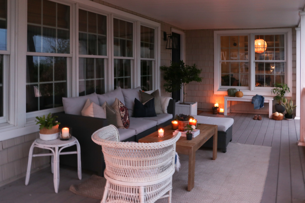 Candlelight Outdoor Tour-Fall Patio and Fall Farmhouse Front Porch-City Farmhouse