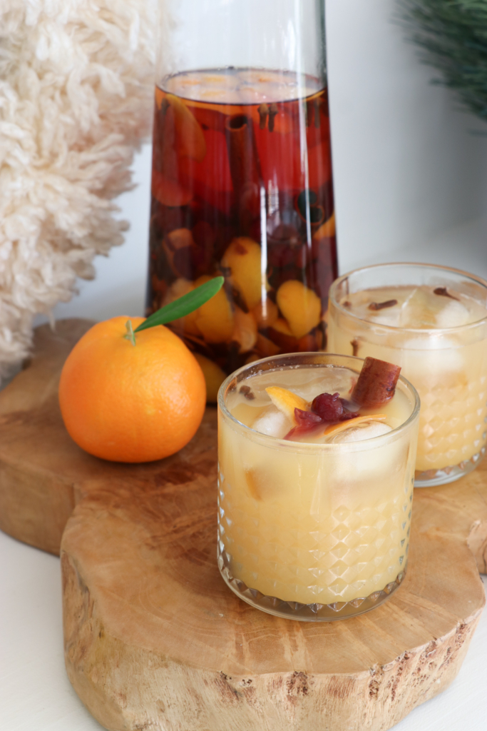 Holiday Entertaining-Spiced Orange Cranberry Spritzer With Holiday Infused Vodka + Gift Idea