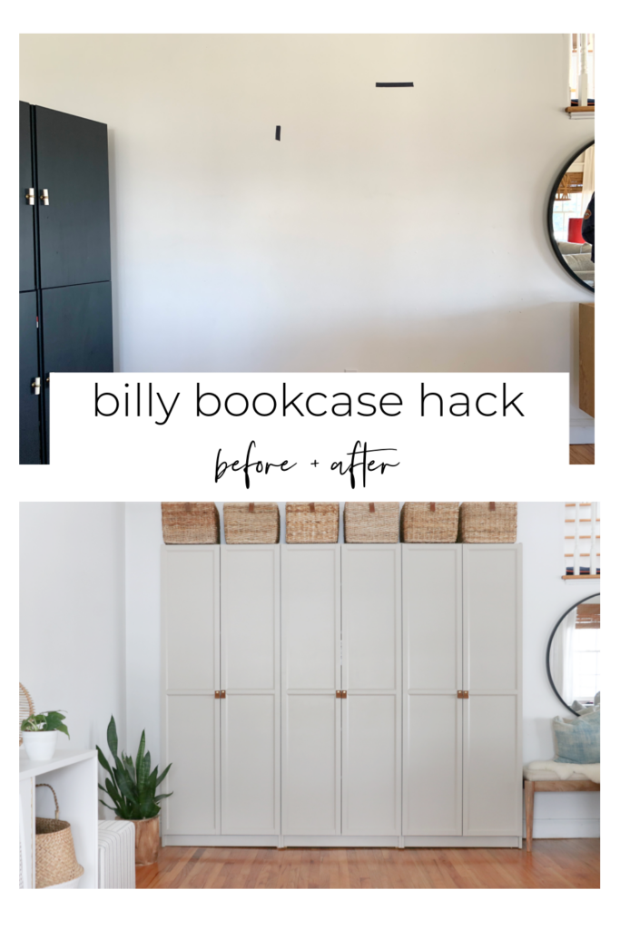 Ikea Billy Bookcase Hack-Before and After