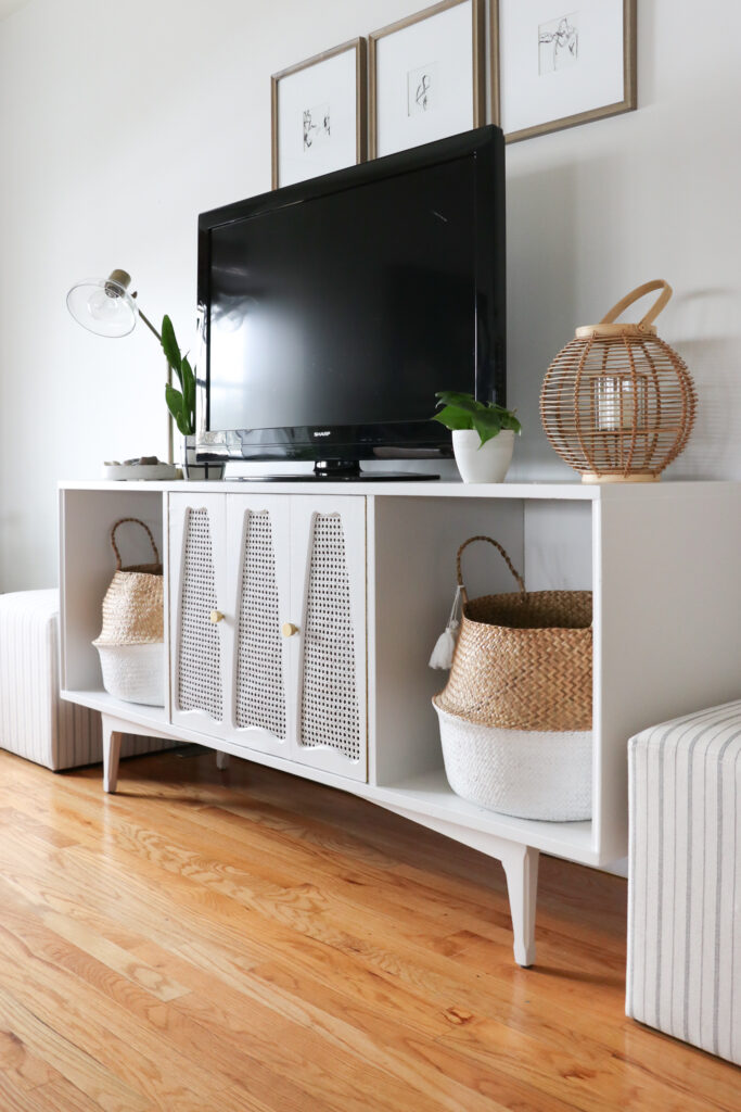 Cane Media Console Makeover- How I Saved Big On This Trend