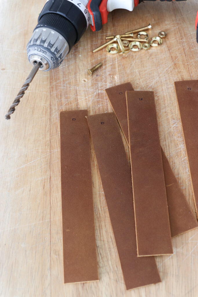 DIY Leather Cabinet Pulls + Billy Bookcase Hack