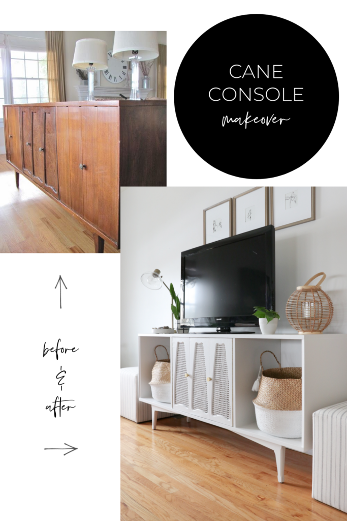 Cane Media Console Makeover- How I Saved Big On This Trend